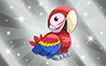 Silver Macaw Badge - Poppit! Bingo Silver Macaw Badge - Poppit! Bingo