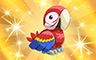 Gold Macaw Badge - Poppit! Bingo Gold Macaw Badge - Poppit! Bingo