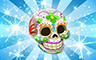 Diamond Skulls Badge - Poppit! Bingo Diamond Skulls Badge - Poppit! Bingo
