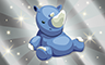Silver Stuffed Rhino Badge - Poppit! Bingo Silver Stuffed Rhino Badge - Poppit! Bingo
