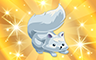 Gold Stuffed Arctic Fox Badge - Poppit! Bingo Gold Stuffed Arctic Fox Badge - Poppit! Bingo