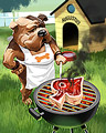 Canine Cookout Badge - Spades Canine Cookout Badge - Spades