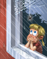 Web In The Window Badge - Rainy Day Spider Solitaire HD Web In The Window Badge - Rainy Day Spider Solitaire HD