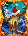 Santa Squid Hard Badge - Undiscovered World Santa Squid Hard Badge - Undiscovered World