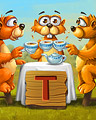 T For Three Badge - Word Whomp T For Three Badge - Word Whomp