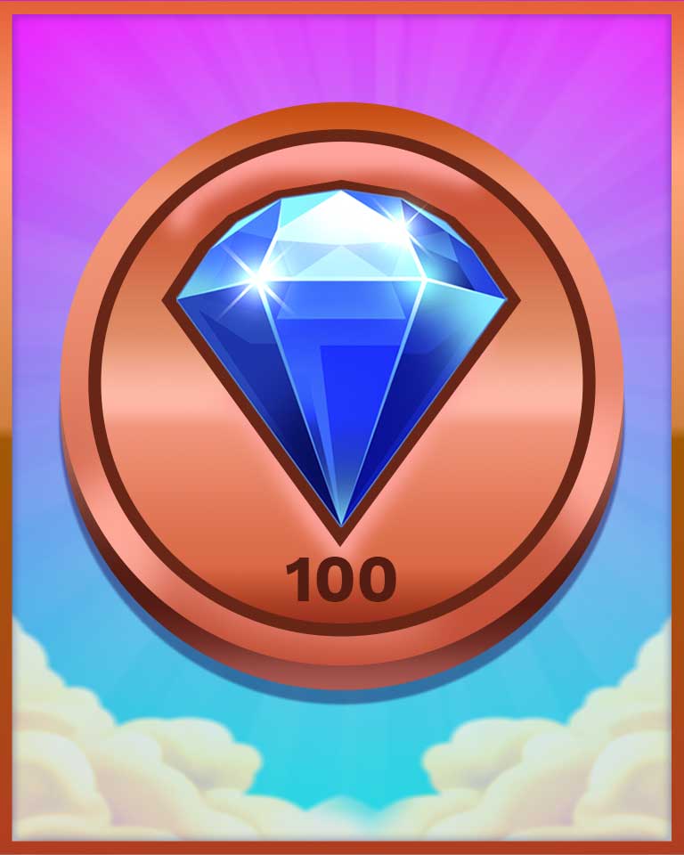 Bronze Victor Badge - Bejeweled Stars Bronze Victor Badge - Bejeweled Stars