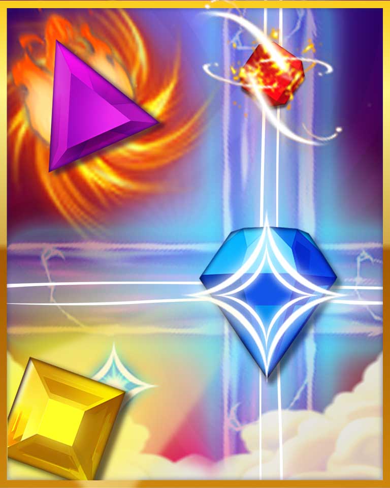 Chain Reactions Badge - Bejeweled Stars Chain Reactions Badge - Bejeweled Stars