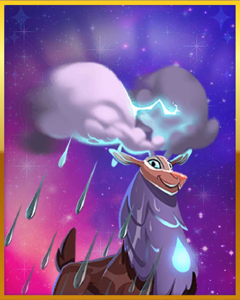 Mythic Rain Deer Badge - Bejeweled Stars Mythic Rain Deer Badge - Bejeweled Stars