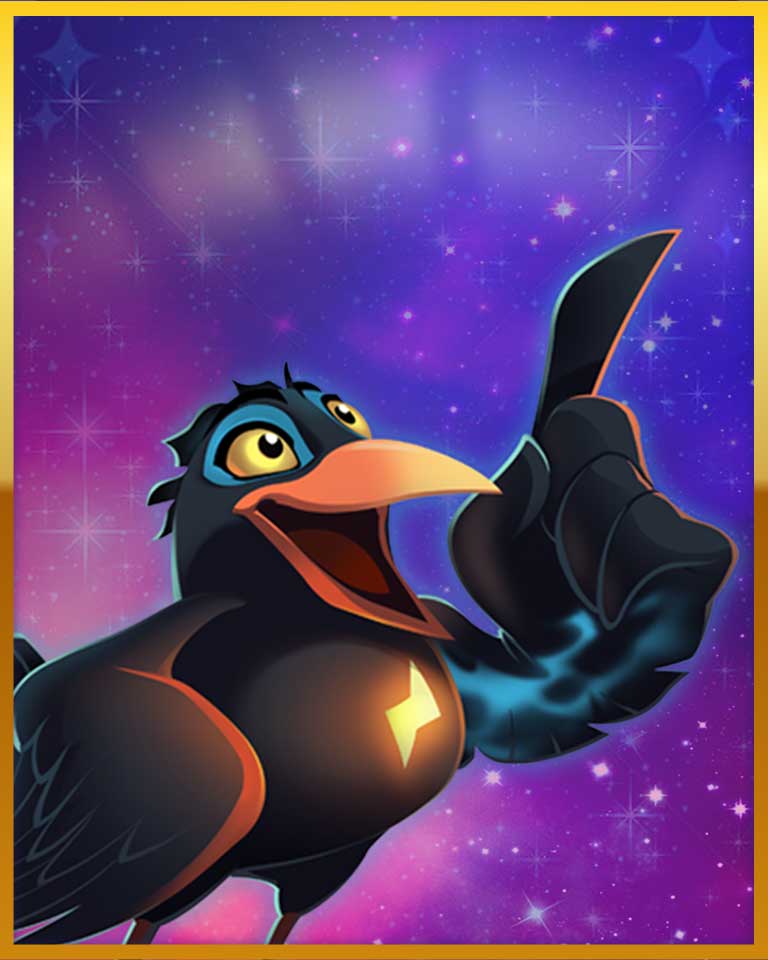 Mythic Storm Crow Badge - Bejeweled Stars Mythic Storm Crow Badge - Bejeweled Stars