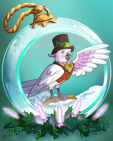 Caroling Cockatoo Badge - Mahjong Sanctuary Caroling Cockatoo Badge - Mahjong Sanctuary