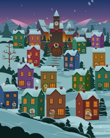 Holiday Village Carol Badge - Snowbird Solitaire Holiday Village Carol Badge - Snowbird Solitaire