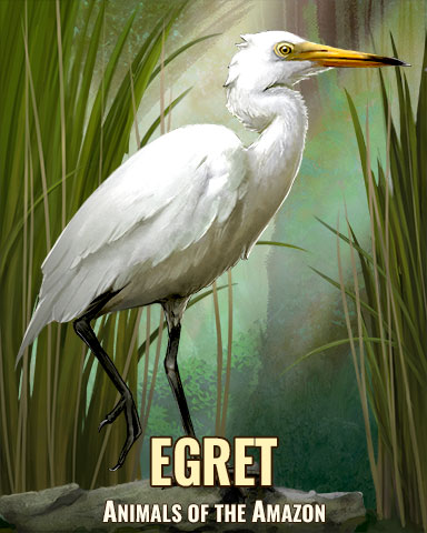 Egret Badge - Trizzle Egret Badge - Trizzle