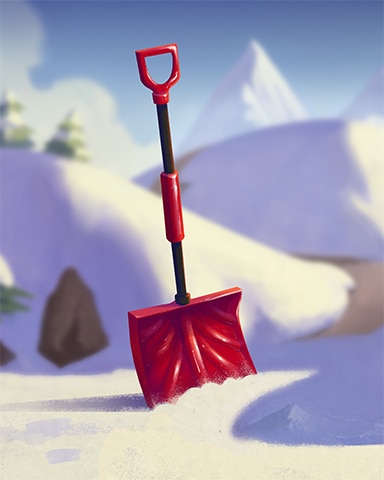 Snow Shovel Cozy Chalet Badge - Solitaire Home Story Snow Shovel Cozy Chalet Badge - Solitaire Home Story