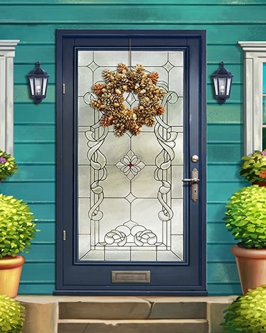 Glass Single Decorated Doors Badge - Mahjong Sanctuary Glass Single Decorated Doors Badge - Mahjong Sanctuary