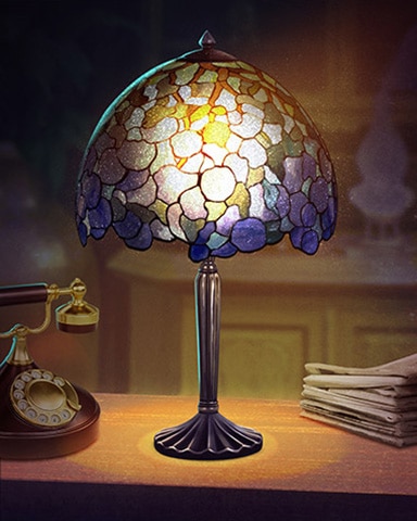 Hydrangea Decorative Lamps Badge - Jet Set Solitaire