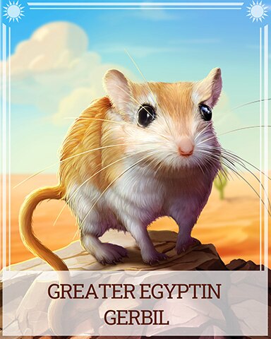 Greater Egyptian Gerbil Desert Wonders Badge - Mahjong Garden HD Greater Egyptian Gerbil Desert Wonders Badge - Mahjong Garden HD