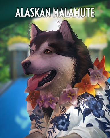 Alaskan Malamute Dogs In Disguise Badge - Tri-Peaks Solitaire HD