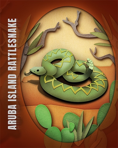 Aruba Island Rattlesnake Endangered Animals Badge - Thousand Island Solitaire HD Aruba Island Rattlesnake Endangered Animals Badge - Thousand Island Solitaire HD