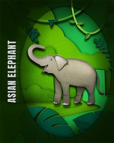 Asian Elephant Endangered Animals Badge - MONOPOLY Sudoku Asian Elephant Endangered Animals Badge - MONOPOLY Sudoku