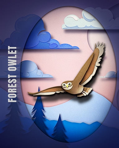 Forest Owlet Endangered Animals Badge - Mahjong Sanctuary
