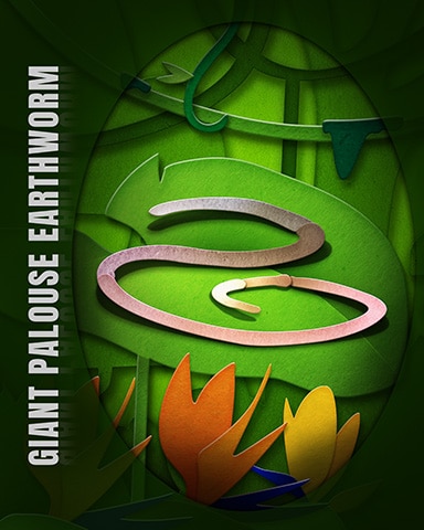 Giant Palouse Earthworm Endangered Animals Badge - Tri-Peaks Solitaire HD