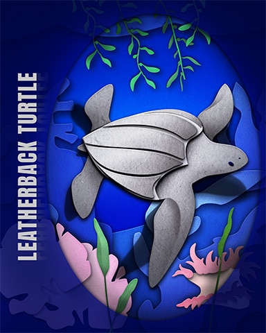 Leatherback Turtle Endangered Animals Badge - Matching Moments Leatherback Turtle Endangered Animals Badge - Matching Moments