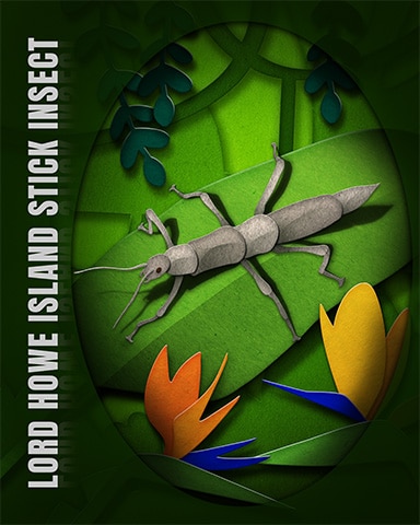 Lord Howe Island Stick Insect Endangered Animals Badge - Lucky Cat Bingo Lord Howe Island Stick Insect Endangered Animals Badge - Lucky Cat Bingo