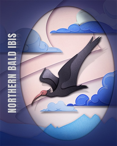 Northern Bald Ibis Endangered Animals Badge - Pogo&trade; Slots