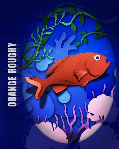 Orange Roughy Endangered Animals Badge - Mahjong Sanctuary