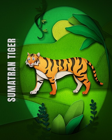 Sumatran Tiger Endangered Animals Badge - Sweet Tooth Town Sumatran Tiger Endangered Animals Badge - Sweet Tooth Town