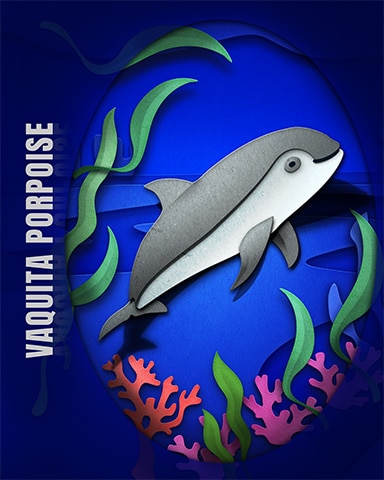 Vaquita Porpoise Endangered Animals Badge - Solitaire Home Story