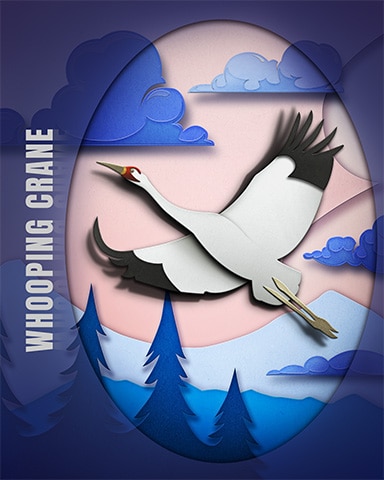 Whooping Crane Endangered Animals Badge - Payday Freecell HD Whooping Crane Endangered Animals Badge - Payday Freecell HD