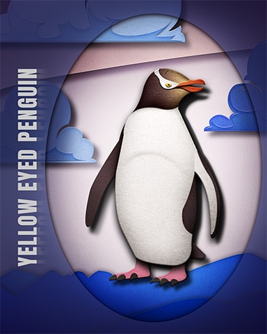 Yellow Eyed Penguin Endangered Animals Badge - Bejeweled Stars Yellow Eyed Penguin Endangered Animals Badge - Bejeweled Stars