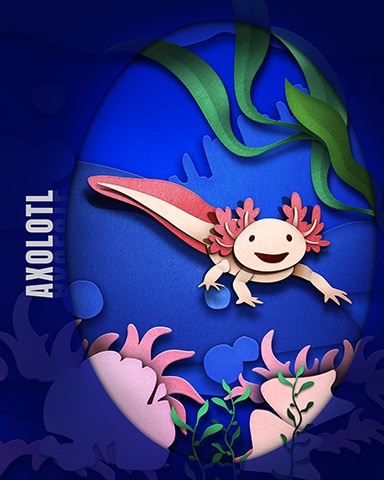 Axolotl Endangered Animals Badge - Word Search Daily HD Axolotl Endangered Animals Badge - Word Search Daily HD