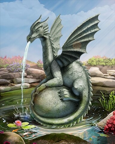 Dragon Fountain Garden Friends Badge - Spades HD Dragon Fountain Garden Friends Badge - Spades HD