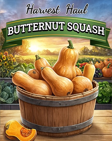 Butternut Squash Harvest Haul Badge - Crossword Cove HD Butternut Squash Harvest Haul Badge - Crossword Cove HD