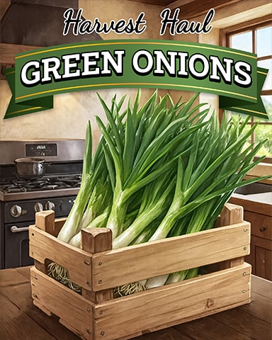 Green Onions Harvest Haul Badge - Wheel Of Fortune: Pogo&trade; Edition