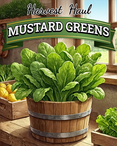 Mustard Greens Harvest Haul Badge - First Class Solitaire HD Mustard Greens Harvest Haul Badge - First Class Solitaire HD