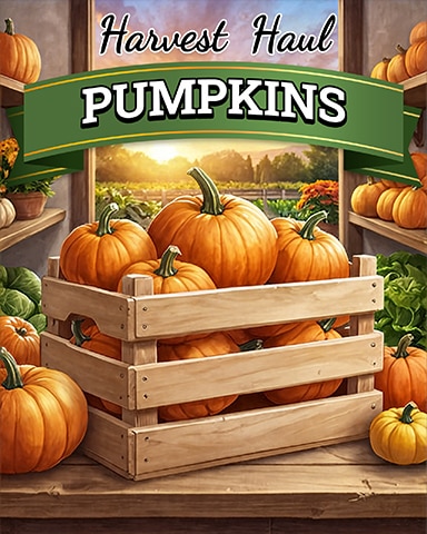 Pumpkins Harvest Haul Badge - Garden Blast