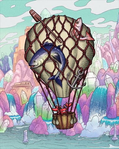 Fishnet Hot Air Balloons Badge - Tri-Peaks Solitaire HD Fishnet Hot Air Balloons Badge - Tri-Peaks Solitaire HD