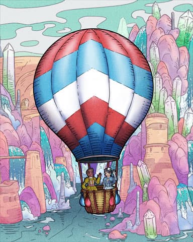 Red White And Blue Teardrop Hot Air Balloons Badge - World Class Solitaire HD Red White And Blue Teardrop Hot Air Balloons Badge - World Class Solitaire HD