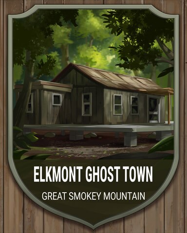 Smoky Mountain Elkmont Ghost Town National Parks Badge - Spades HD Smoky Mountain Elkmont Ghost Town National Parks Badge - Spades HD