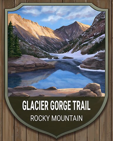 Rocky Mountain Glacier Gorge Trail National Parks Badge - Tri-Peaks Solitaire HD Rocky Mountain Glacier Gorge Trail National Parks Badge - Tri-Peaks Solitaire HD
