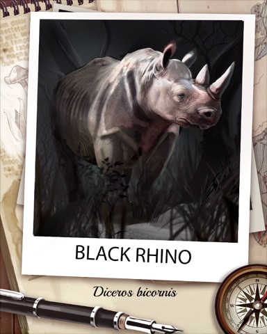 Black Rhino Nocturnal Animal Badge - Spades HD Black Rhino Nocturnal Animal Badge - Spades HD