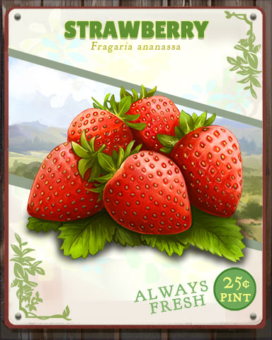 Strawberry Produce Badge - First Class Solitaire HD Strawberry Produce Badge - First Class Solitaire HD