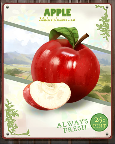 Apple Produce Badge - Snowbird Solitaire Apple Produce Badge - Snowbird Solitaire