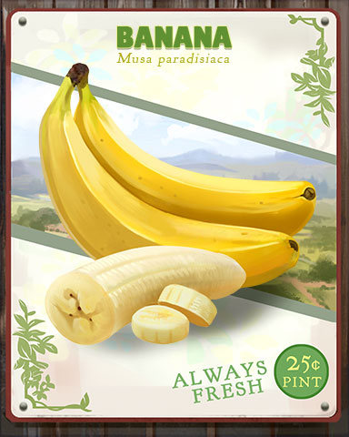 Banana Produce Badge - Crossword Cove HD Banana Produce Badge - Crossword Cove HD