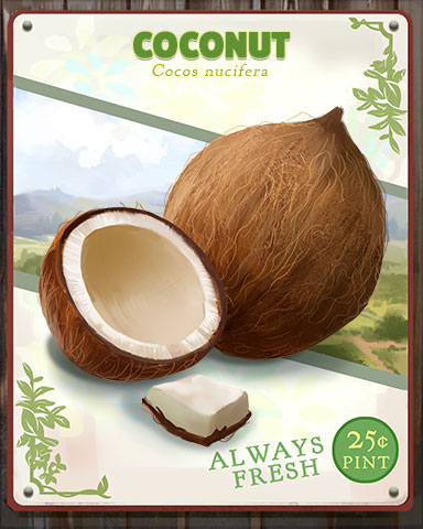 Coconut Produce Badge - Claire Hart: Secret In The Shadows Coconut Produce Badge - Claire Hart: Secret In The Shadows