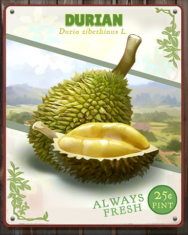 Durian Produce Badge - Word Whomp HD Durian Produce Badge - Word Whomp HD