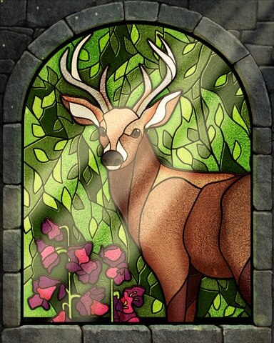 Proud Buck Stained Glass Badge - First Class Solitaire HD Proud Buck Stained Glass Badge - First Class Solitaire HD